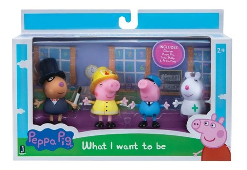 Set Figuras Peppa Pig 4pk Animal Lo Que Quiero Ser