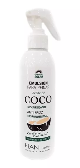 Han Crema Peinar Protector Termico Desenredante Aceite Coco