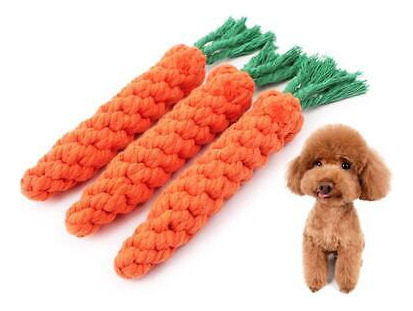 Juguetes Masticables Para Cachorros, Zanahorias, Algodón, Ma