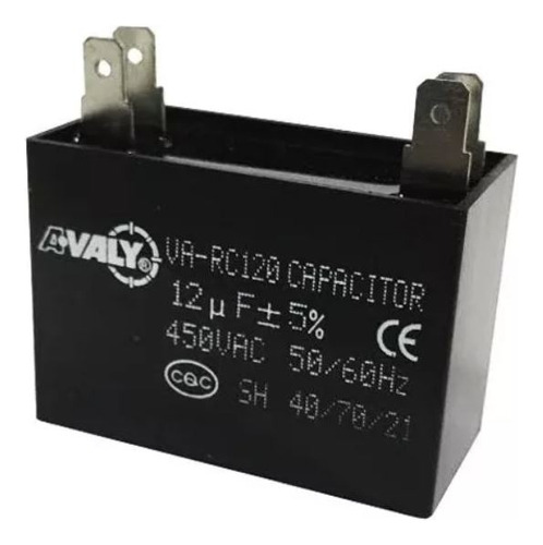 Capacitor Encapsulado Para Ventilador 12 Mfd Avaly Refrigera