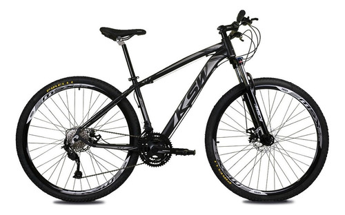 Bicicleta Aro 29 Ksw Alivio 7.0 27v Hidraulico Pdv Integrado Cor Preto/prata Tamanho Do Quadro 17