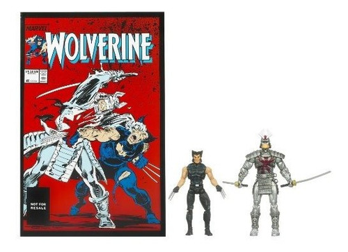 Pack Figuras Wolverine Y Silver Samurai Marvel Comics 4''