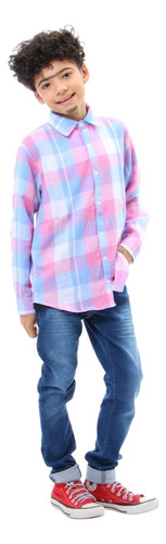 Camisa Xadrez Infantil Bicho De Pé - Quimera Kids