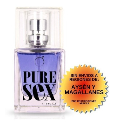 Imagen 1 de 6 de Perfume Con Feromonas Pure Sex Para Hombres 33ml