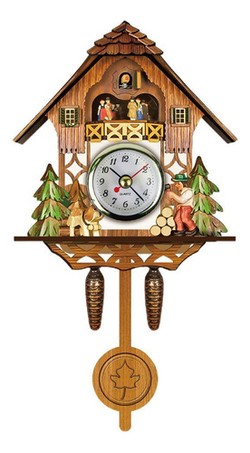Reloj De Pared Cuckoo Clock Antiguo De Madera Con Forma De C