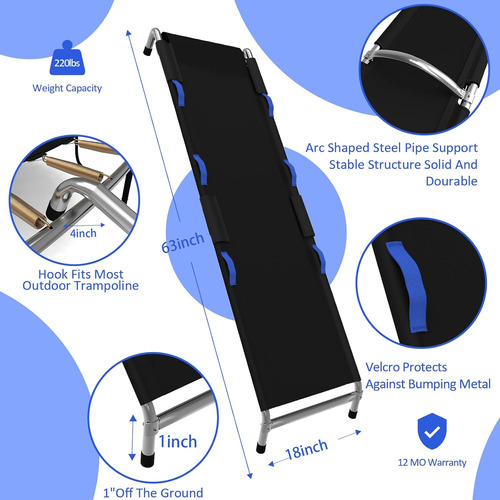 Kit De Diapositivas De Escalera De Trampolín 2 Escalones Con