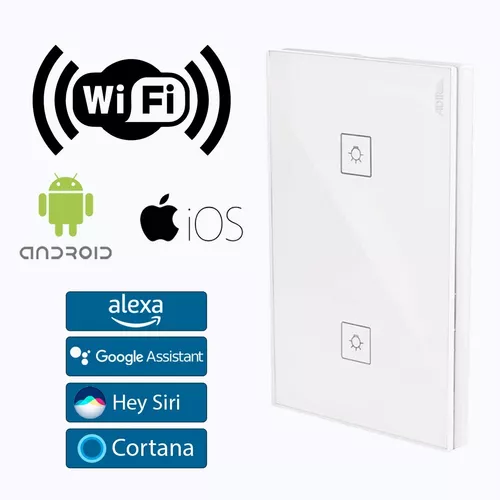 Apagador Inteligente WiFi Interruptor de Luz Apagadoras Smart Switch Compatible  Alexa Google Home