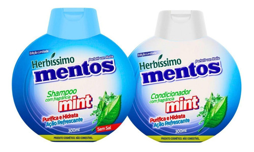 Kit Shampoo + Condicionador Herbissimo Mentos Mint 300ml