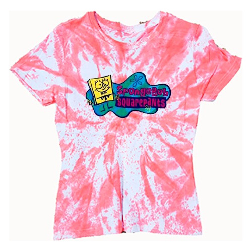 Playera Unisex Tie Dye Logo Bob Esponja Mod 2