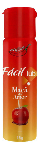 Gel Lubrificante Beijável Maçã Do Amor 18g Facil Lub Chillie Sabor Sabor