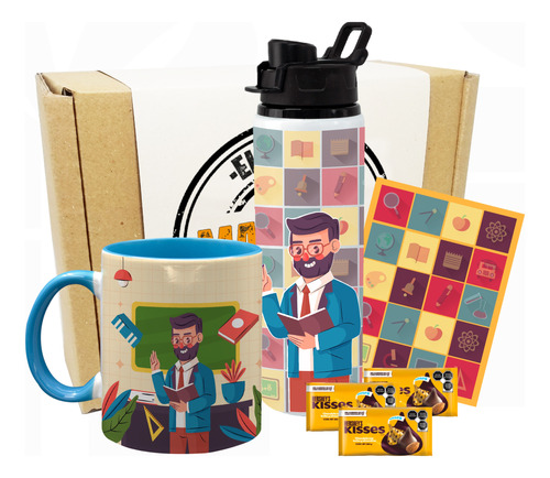 Caja De Regalo Con Taza Dia Del Profesor / Taza Maestro 