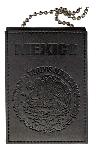 Porta Credencial Perrera Grabado Escudo Nacional Mexicano