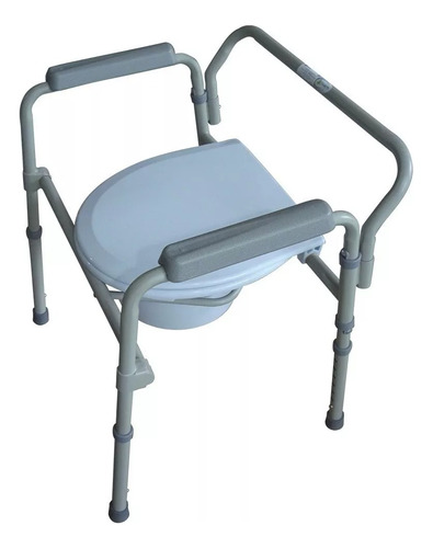 Silla Comodo De Acero Gris Plegable 3 En 1
