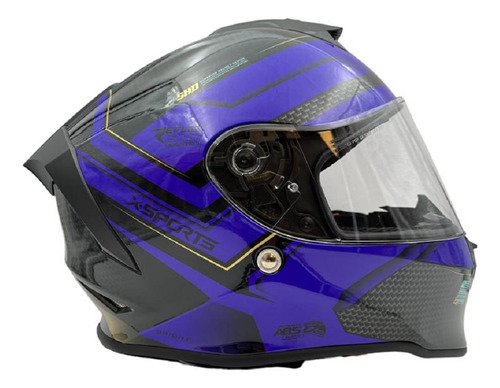 Casco Integral X Sports V151 Brigth Negro Morado