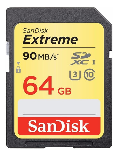 Cartão Sd 64gb Sandisk Extreme Sdhc 90mb/s Uhs-3 Classe 10