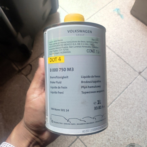 Líquido De Frenos Dot4 Vw Original 1 Litro 