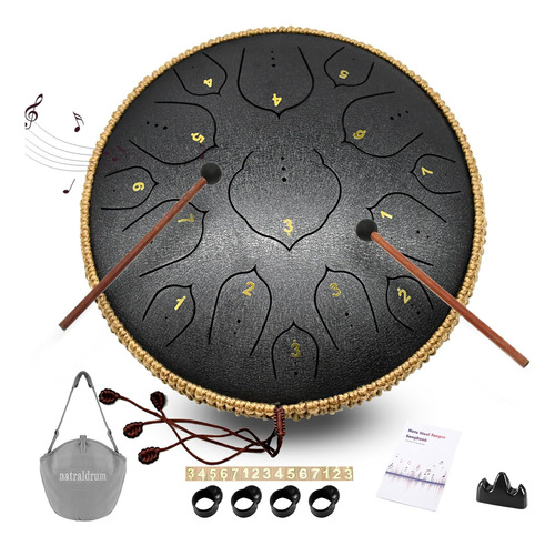 Steel Tongue Drum- 15notes Instrumento De Tambor De Lengua D