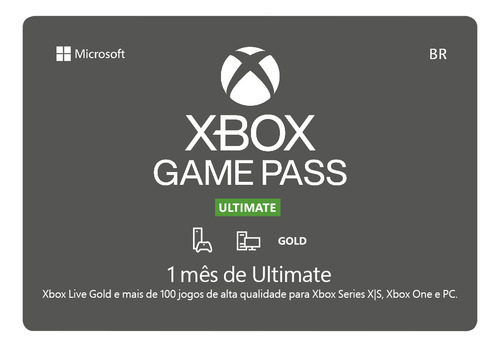 Xbox Game Pass Ultimate 1 Mes Codigo 25 Digitos One Series