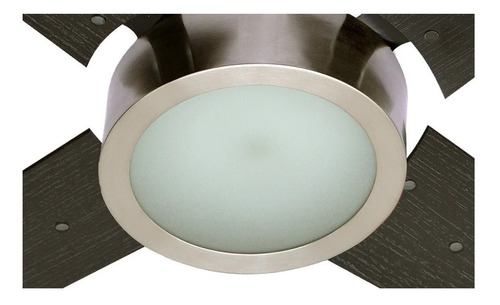 Imagen 3 de 4 de Ventilador de techo Protalia 3420 Pla negro con 4 palas de madera 220 V