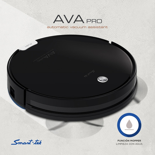 Aspiradora Robot Smart-tek Ava Pro + Mopper Color Negro