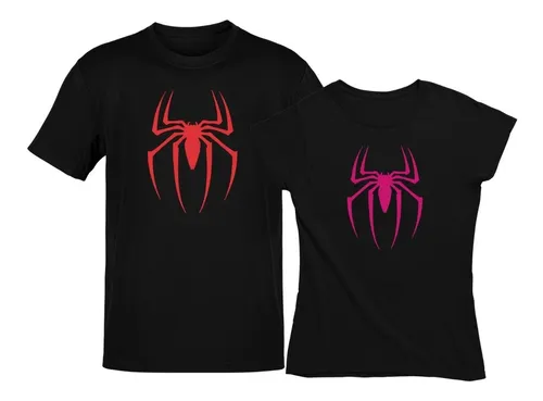 Playeras De Parejas D o El Hombre Ara a Spiderman Pink Rosa