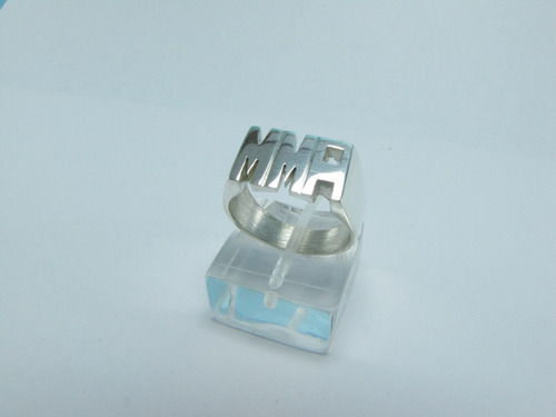 Anillo Plata Triple Inicial, Anillo Letras