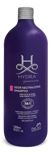 Shampoo para perro/gato Pet Society Hydra Neutralizador de Olores suavizante cítricos/melocotón/jazmín/ámbar hipoalergénico en botella de 1L