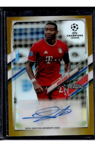 Barajita Topps Firmada Por David Alaba. Bayern Munich