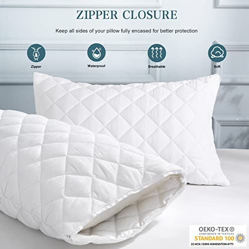 Protector De Almohada Impermeable Unilibra, Acolchado, Tamañ