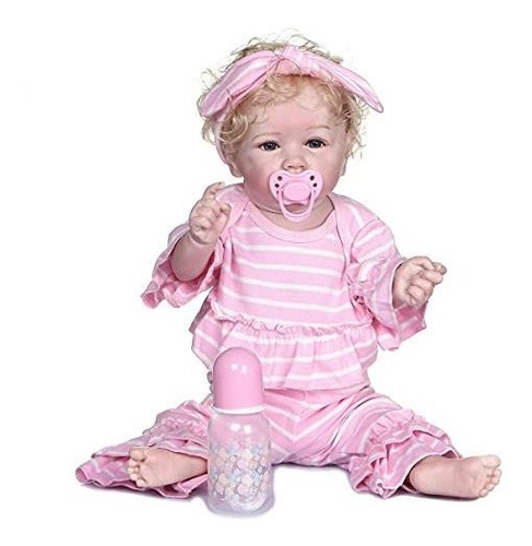 Angelbaby Cute Reborn Baby Girl Dolls Con Cabello Rubio Look