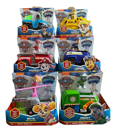 Paw Patrol Carros Patrulla Canina Pack De 6 Pzs