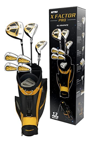 Set De Golf Nitro X Factor De 13 Piezas, Totalmente De Grafi