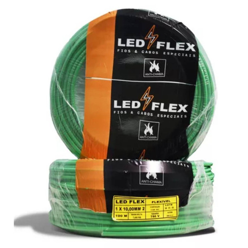 Cabo residencial Led Flex Flexível 2,5mm verde x 50m em rolo