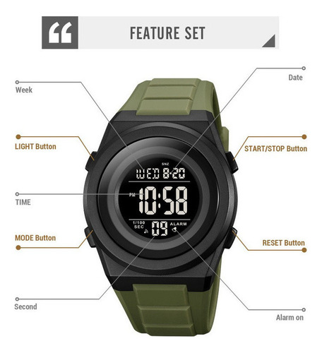 Reloj Electrónico Impermeable Digital Simple Skmei