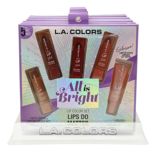 Set De 5 Lips Do Matter L.a Colors - Edición Limitada