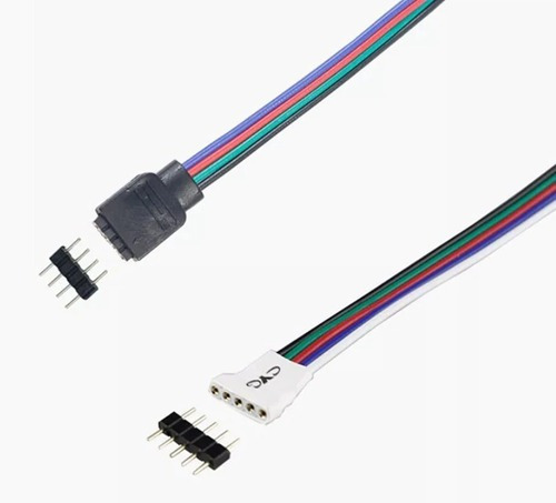 Imagem 4 de 5 de Kit 10 Emenda Conector 4 Ou 5 Pinos Macho Fita 5050 3528