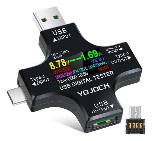 Probadores Medidor Potencia Usb 2 1 36-32v 0-51a Voltaje Tip