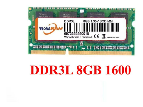 Memoria Ram Ddr3l 8gb 1600 Mhz Para Portatil