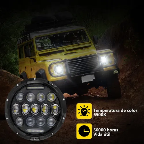 7' Pulgadas Redondo Faros Led For Ford F100 F250 F350 53-77