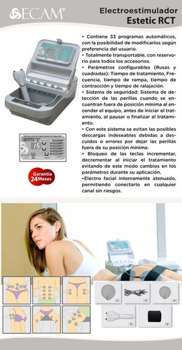 Imagen 10 de 10 de Electroestimulador Ecam Estetic Rct Ondas Rusas Ejercicio
