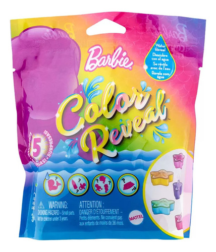 Barbie Color Reveal Cofre Secreto Sirenita Accesorios Bolsa