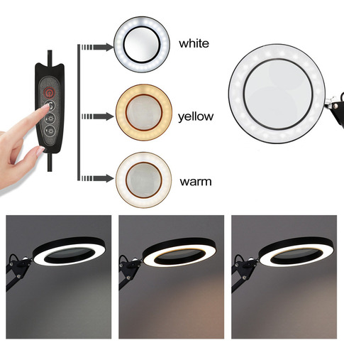 Lupa Usb 5x Lupa De Escritorio De La Lámpara De Lupa Led De