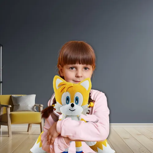 Peluche Adenzai Yellow Sonic The Hedgehog, 30 Cm, Regalo Par