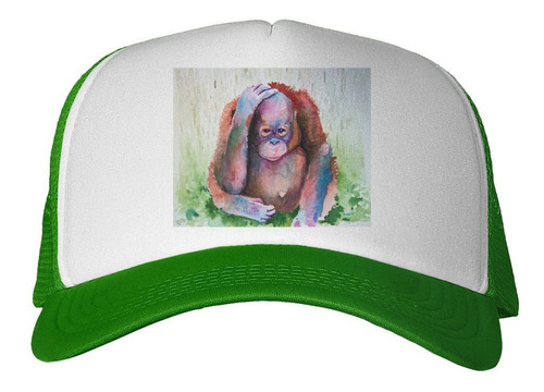 Gorra Mono Tocandose La Cabeza Pintura