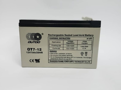 Bateria Recargable 12 V / 7 Ah Para Ups Y Centrales