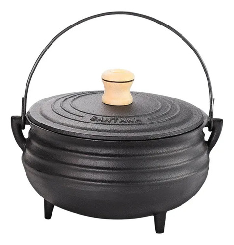 Panela Tripé Caldeirão De Ferro 600ml Com Tampa 11 Cm Nº2