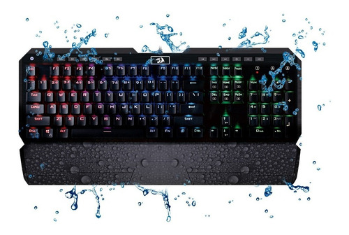 Teclado Gamer Mecánico Panel Aluminio Redragon Indrah K555