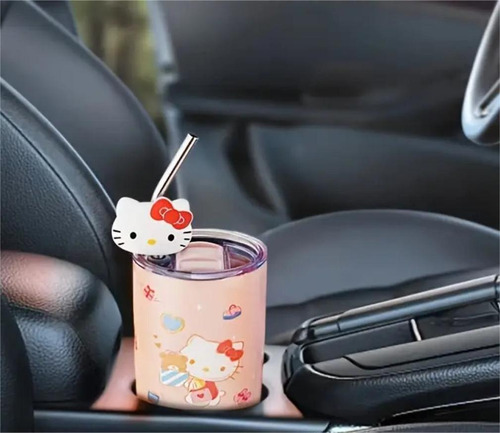 Vaso Térmico Hello Kitty Kuromi My Melody 600ml Con Popote