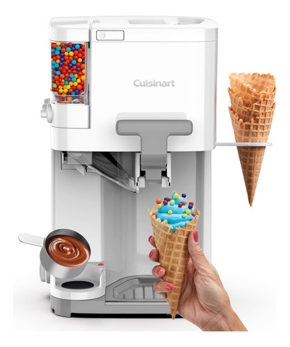 Máquina De Helado Automatica Con Toppings Cuisinart Ice-48 Frecuencia 60