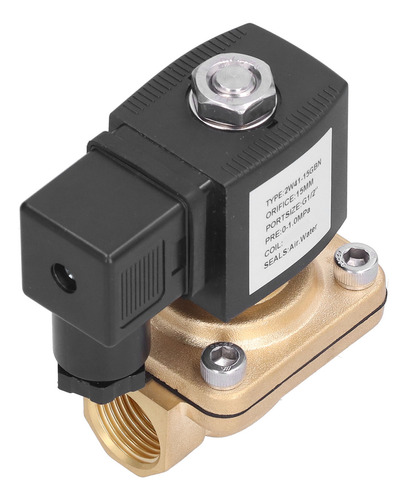 Electroválvula Eléctrica G1/2 Pulgadas, 2 Vías, Latón, Solar